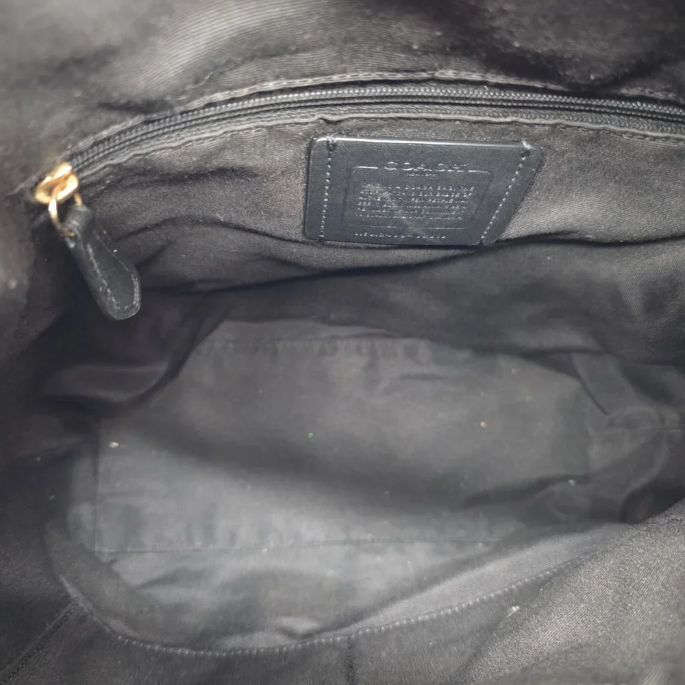 Coach Women's Val Duffle Leather Shoulder Bag C2818 - Black